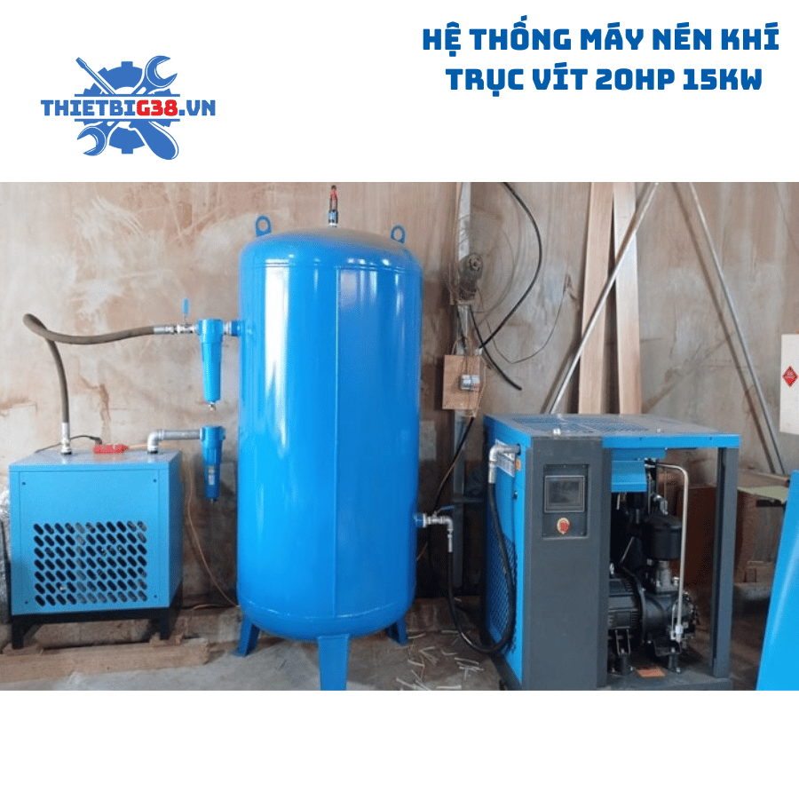 Hệ thống khí nén 15kw biến tần IWATAMI 